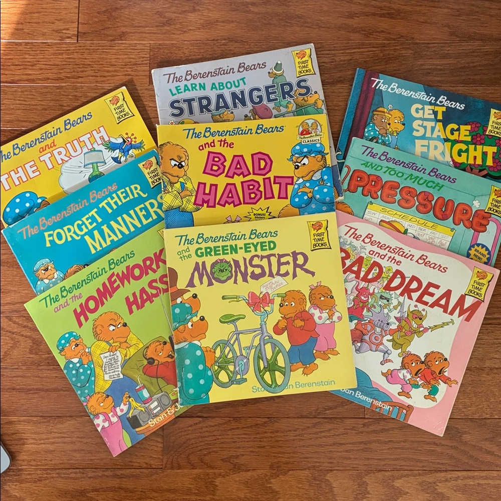 Berenstain Bears - LIFE’S TOUGH EMOTIONS, EVENTS & VALUES 9-book bundle
